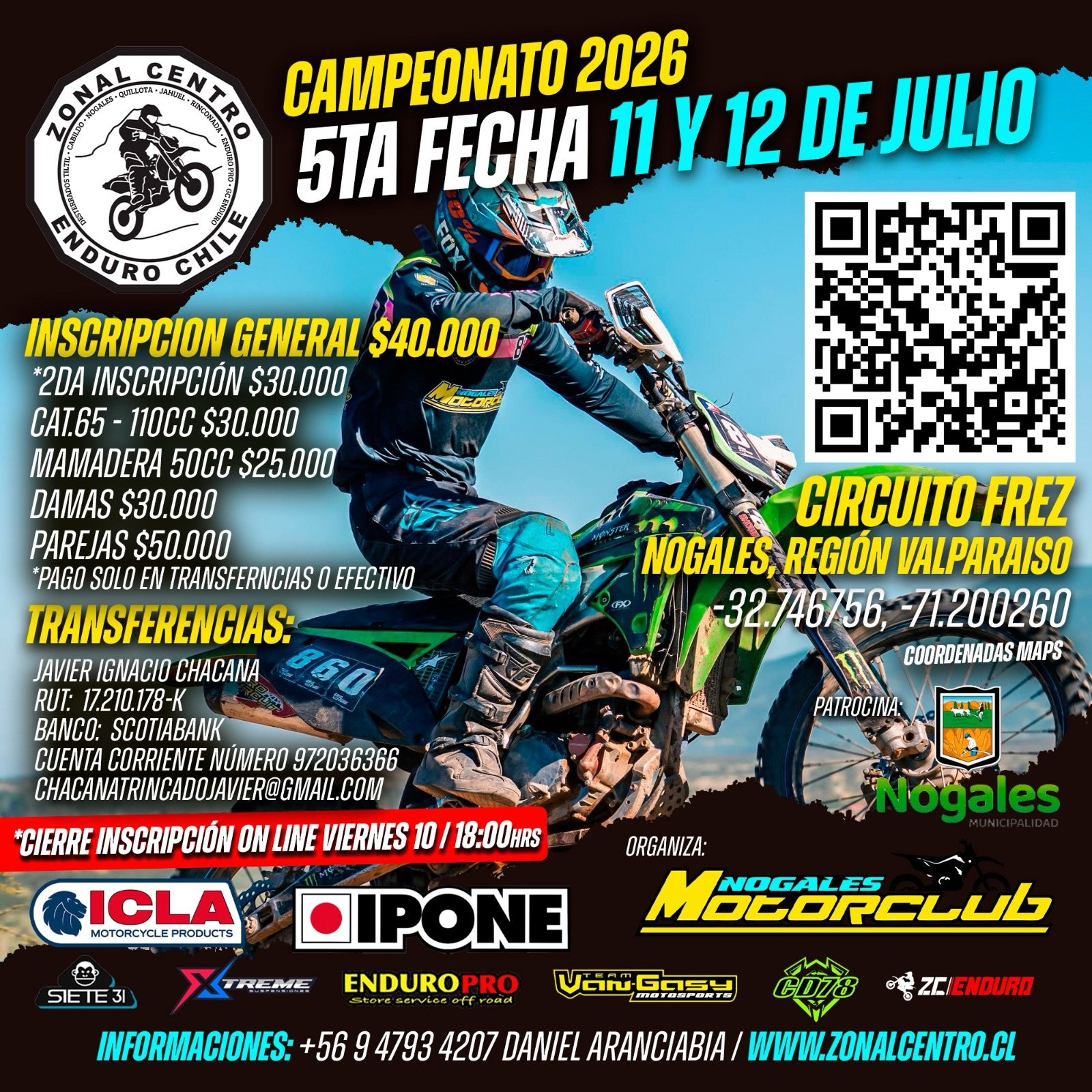 Afiche oficial 5ª fecha Zonal Centro en Nogales